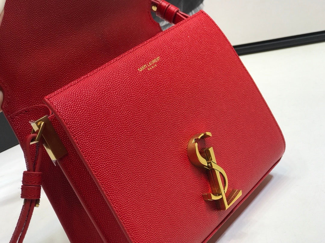 YSSL Cassandra Medium Top Handle Bag Red For Women 9.6in/24.5cm YSL  