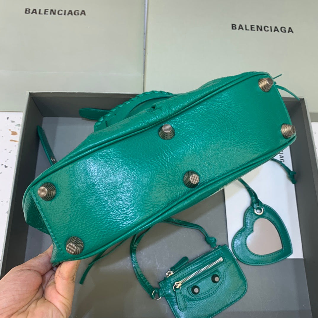 Balen Le Cagole XS Shoulder Bag In Dark Green, For Women,  Bags 13in/33cm