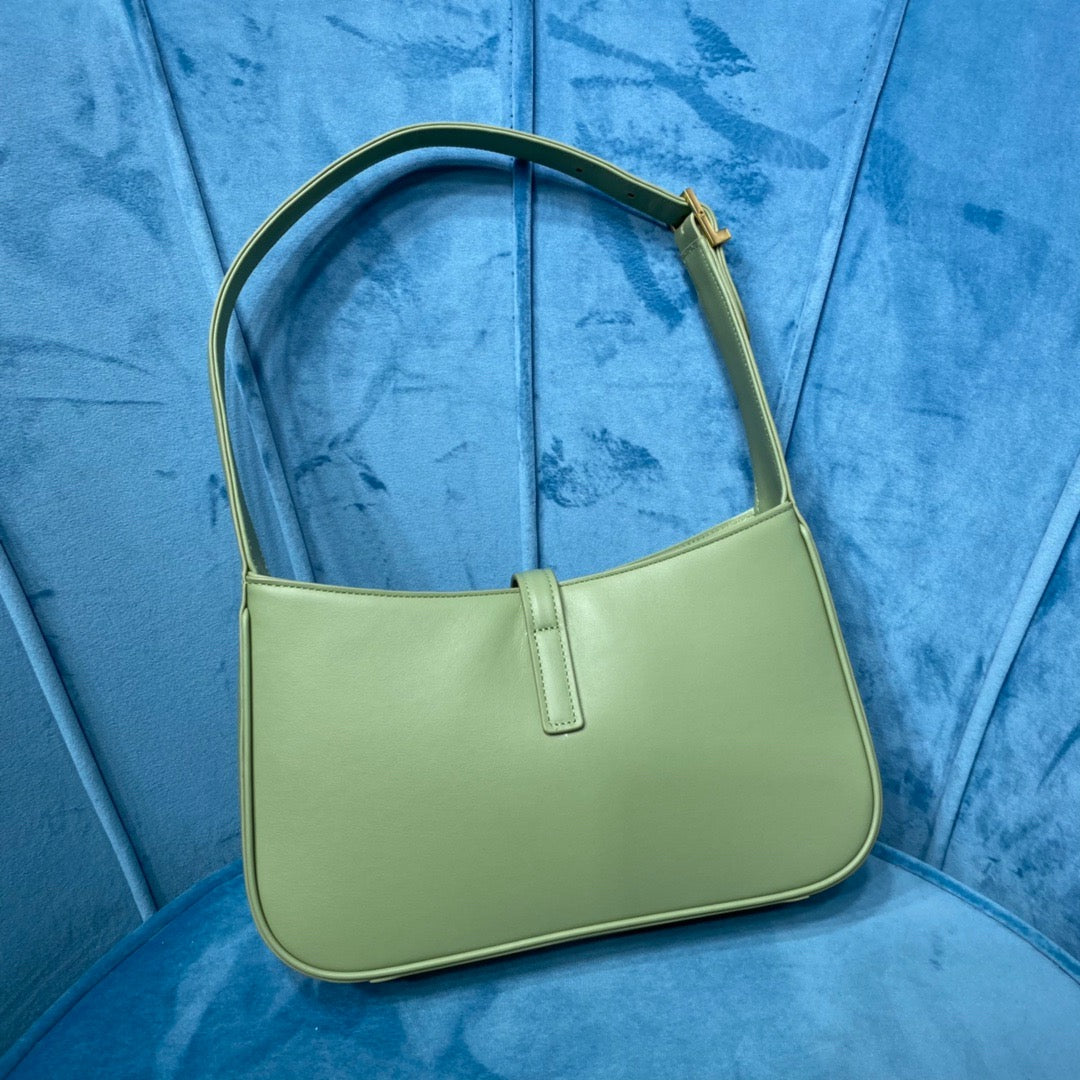 YSSL Le 5 À 7 Hobo Bag In Smooth Light Green For Women 9in/23cm YSL 6572282R20W3316