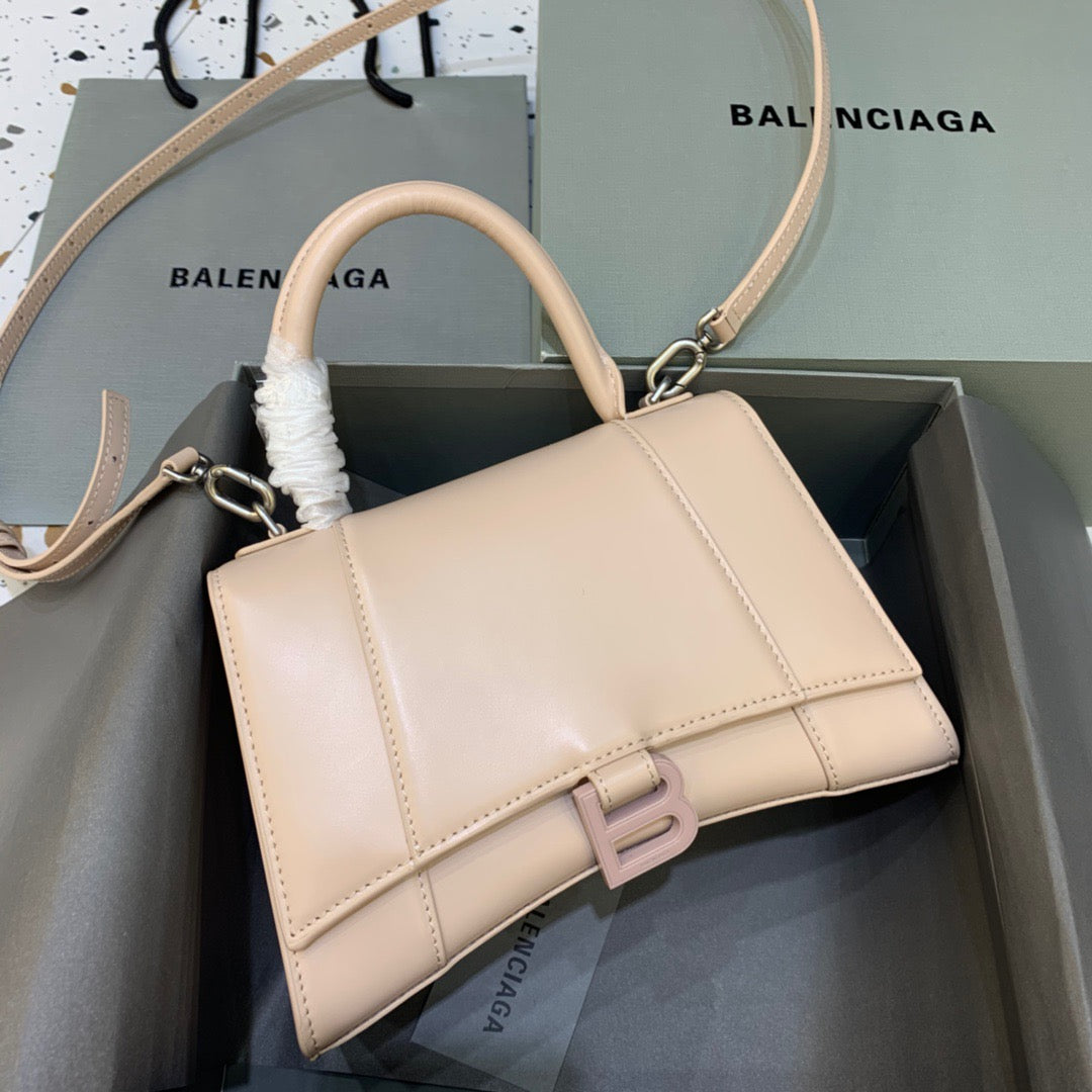 Balen Hourglass Small Handbag In Beige, For Women,  Bags 9in/23cm