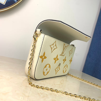 LV Monogram Empreinte Pochette 21cm White