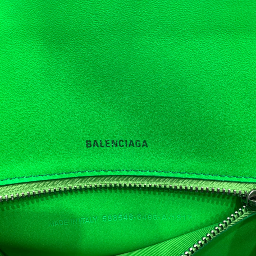 Balen Hourglass Small Handbag In Green, For Women,  Bags 9in/23cm