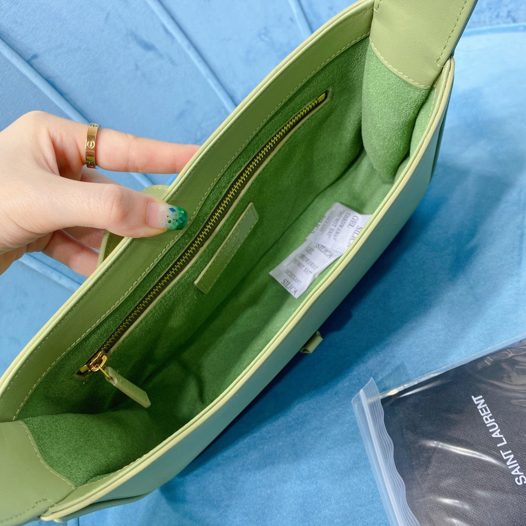 YSSL Le 5 À 7 Hobo Bag In Smooth Light Green For Women 9in/23cm YSL 6572282R20W3316