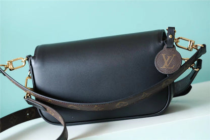 LV Swing Monogram Black For Women,  Shoulder And Crossbody Bags 24cm/9.4in LV M20393