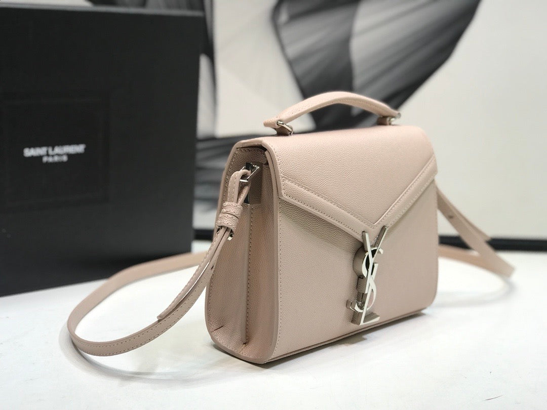 YSSL Cassandra Medium Top Handle Bag Beige For Women 9.6in/24.5cm YSL  