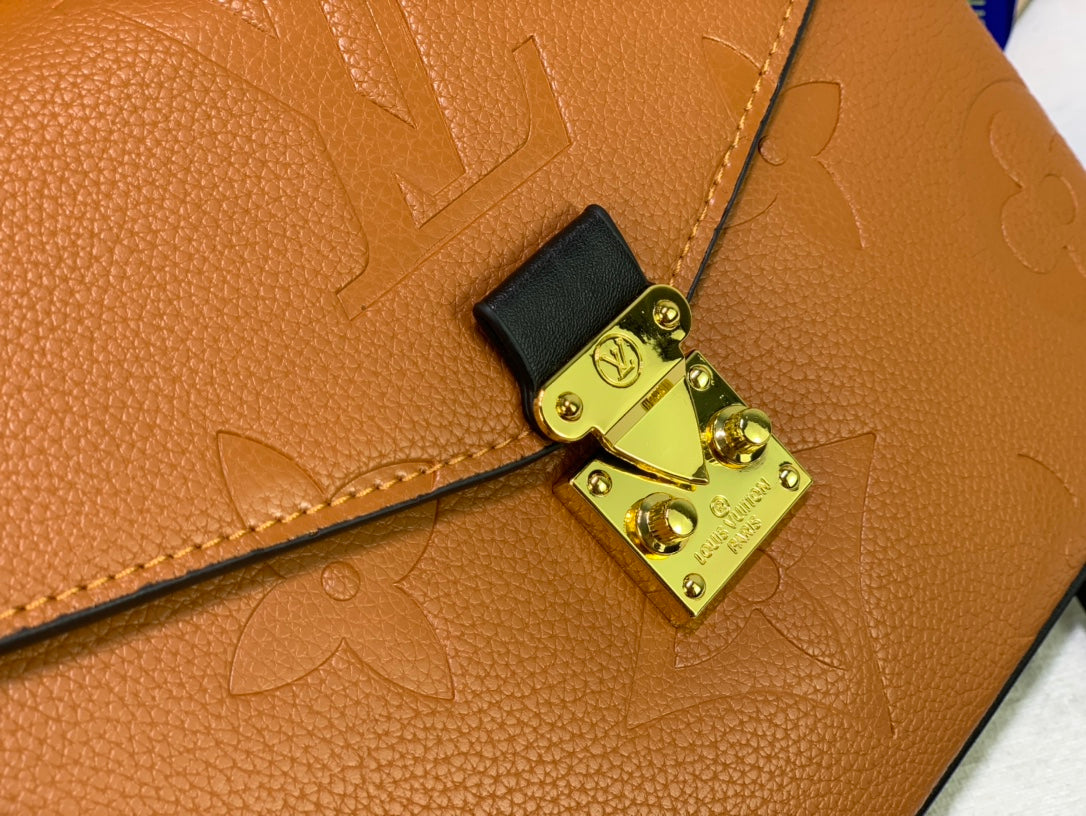 LV Pochette Metis Monogram Empreinte Caramel For Women,  Shoulder And Crossbody Bags 9.8in/25cm LV