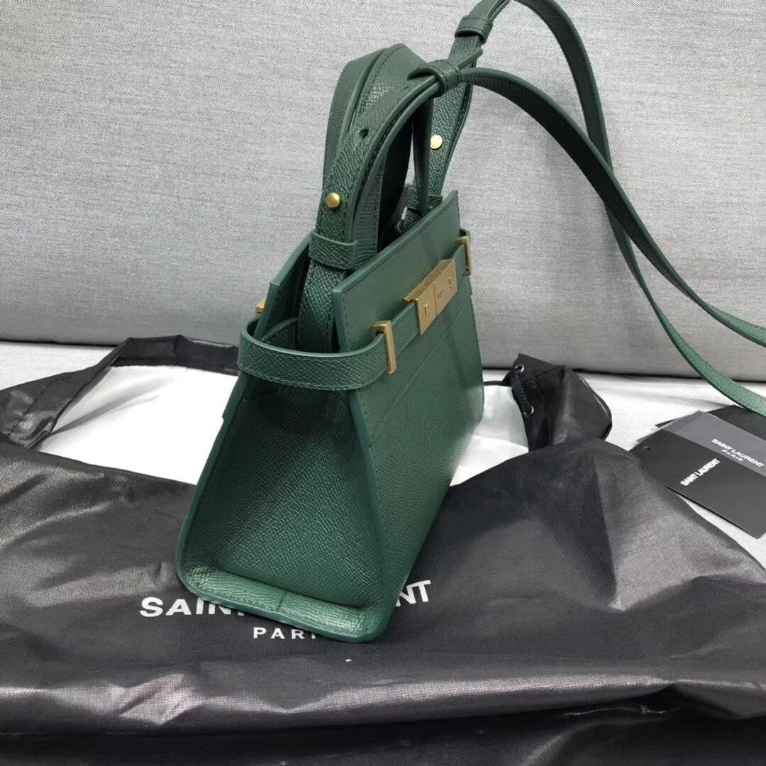 YSSL Manhattan Nano Shopping Bag In Box Green For Women 8.2in/21cm YSL