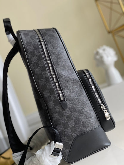 LV Campus Backpack Damier Graphite 3D Canvas Grey For Men, Bags 39cm LV N50009