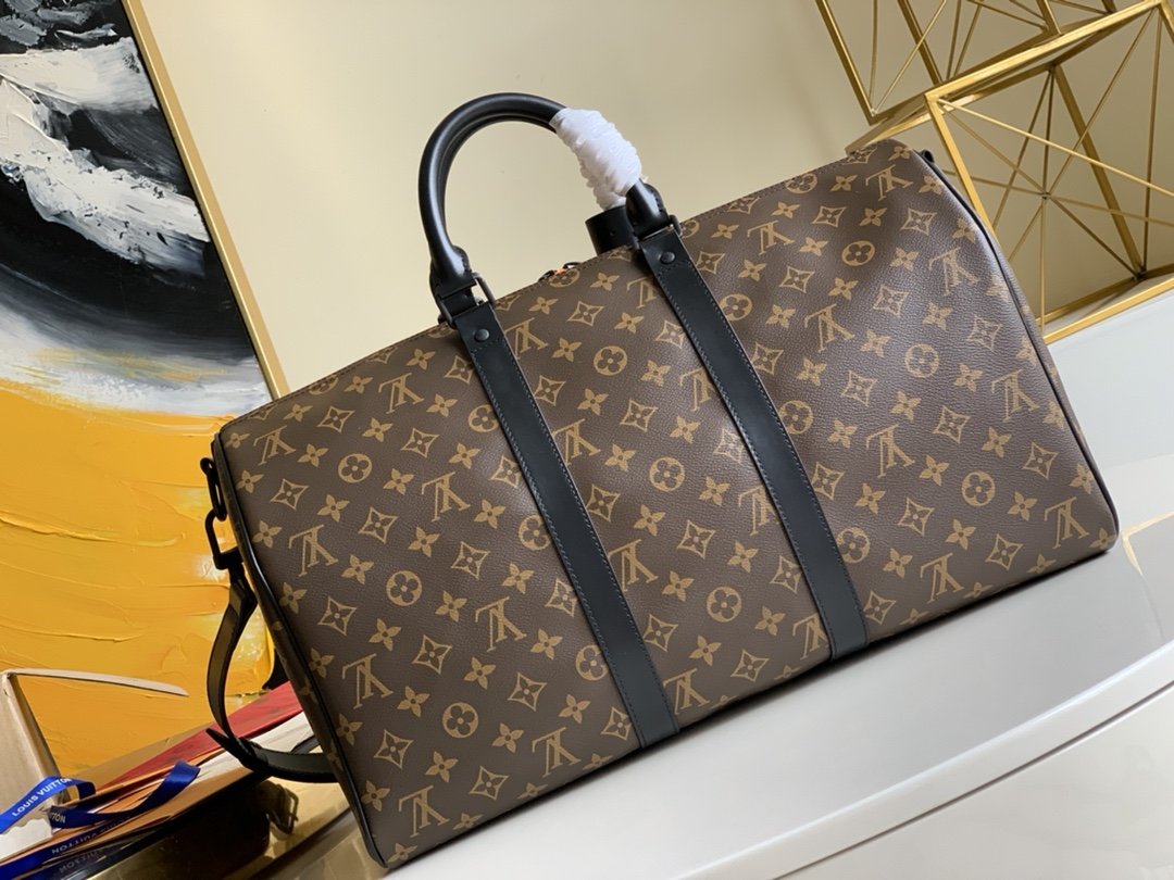 LV Keepall Bandouliere 45 Monogram Canvas For Men, Men’s Bags, Travel Bags 17.7in/45cm LV