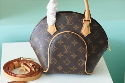 LV Ellipse BB Handbag Created By Nicolas Ghesquiere From Classic Monogram Canvas For Women Brown 23cm/8.9in LV