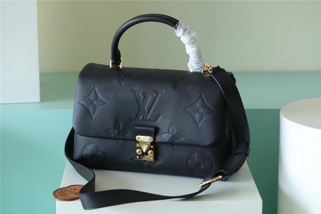 LV Madeleine MM Monogram Empreinte Black For Women,  Shoulder and Crossbody Bags 11.8in/30cm LV M45976