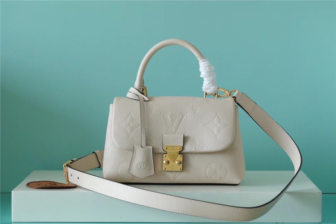 LV Madeleine BB Monogram Empreinte Creme Beige For Women,  Shoulder and Crossbody Bags 9.4in/24cm LV M46008