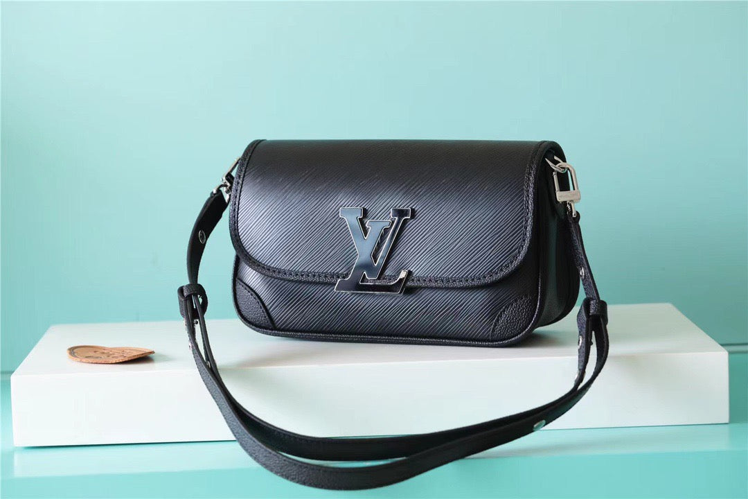 LV Buci Epi Black For Women,  Shoulder And Crossbody Bags 24.5cm/9.6in LV M59386