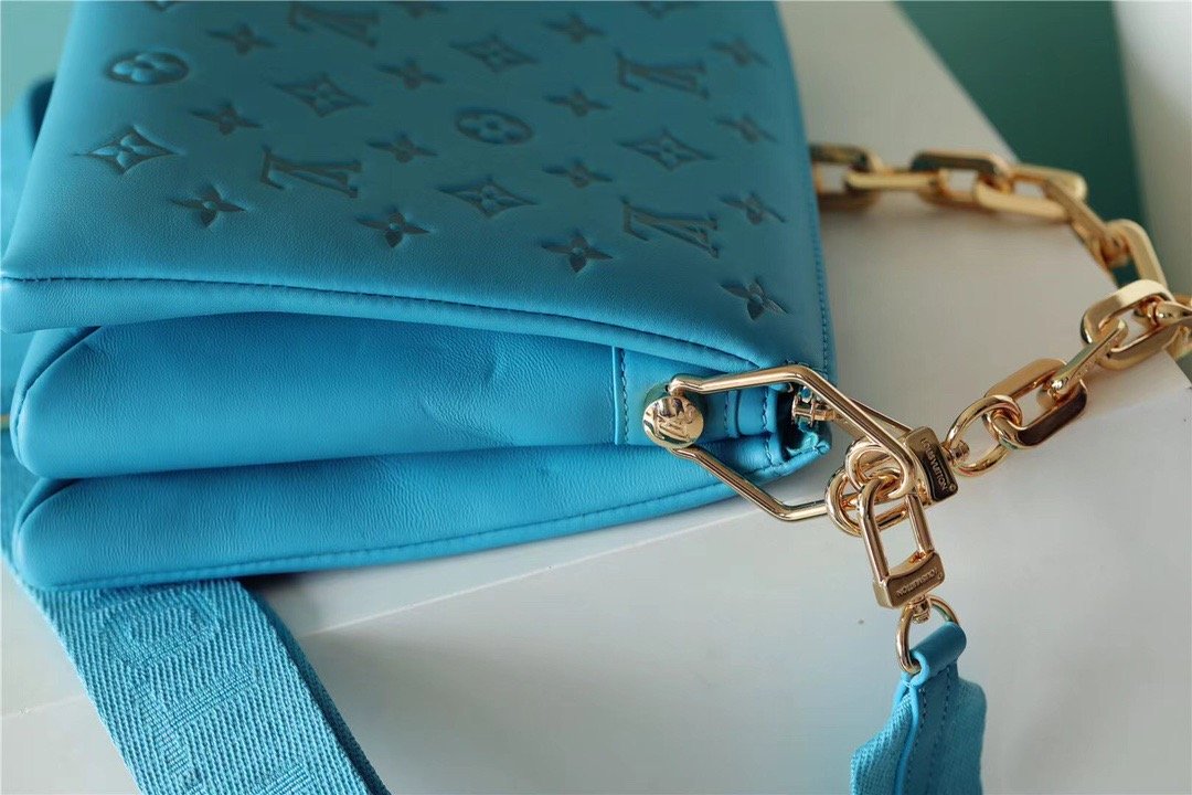 LV Coussin PM Monogram Blue For Women, Women’s Bags, Shoulder And Crossbody Bags 10.2in/26cm LV 