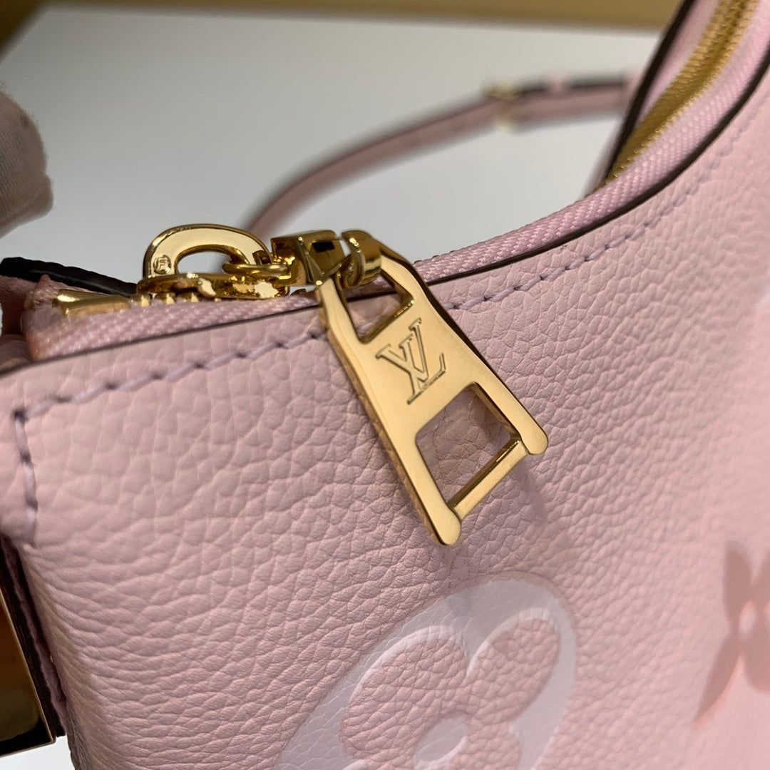 LV Marshmallow Hobo Bag Monogram Empreinte Pink For Women,  Shoulder And Crossbody Bags 9.4in/24cm LV M45697