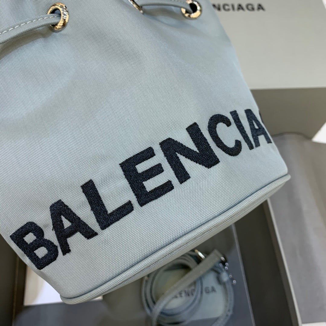 Balen Le Cagole Medium Bucket Bag In Light Gray, For Women,  Bags 11.8in/30cm