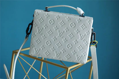 LV Mini Soft Trunk Box Taurillon White For Men, Bags, Shoulder And Crossbody Bags 9.1in/23cm LV