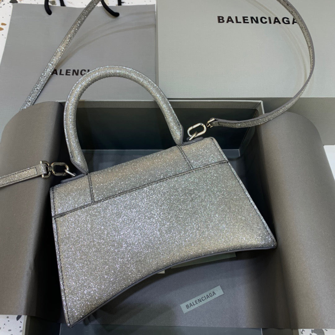 Balen Hourglass Small Handbag In Grey, For Women,  Bags 9in/23cm