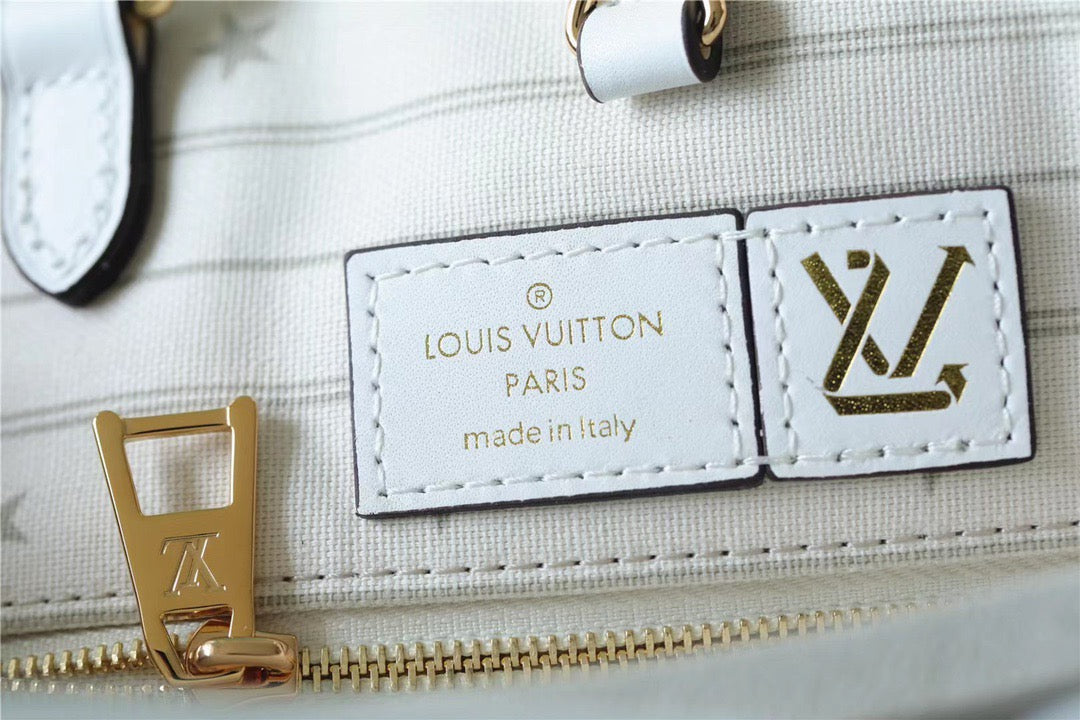 LV Onthego MM Monogram Giant And Raffia White/ Yellow For Women,  Shoulder And Crossbody Bags 35cm/13.8in LV 