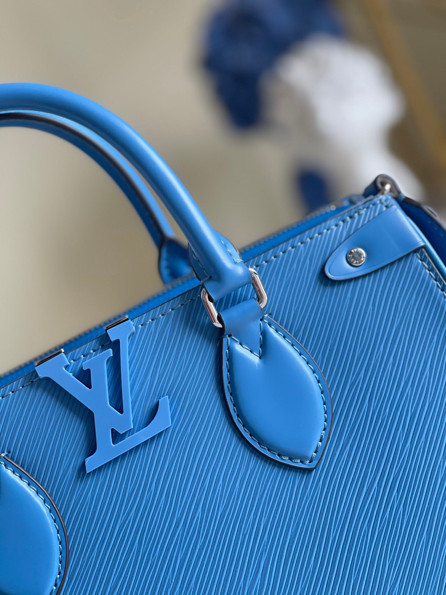 LV Grenelle Tote PM Epi Blue For Women, Women’s Handbags, Shoulder And Crossbody Bags 10.6in/27cm LV