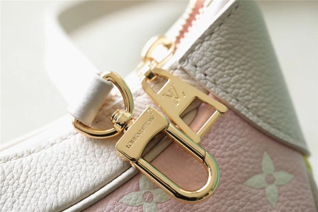 LV Bagatelle BB Monogram Empreinte Beige / Pink / Yellow For Women,  Shoulder And Crossbody Bags 22cm/8.7in LV M46113