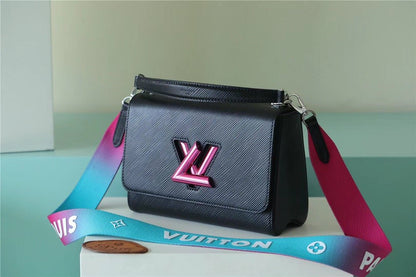 LV Twist MM Bag, Shoulder and Cross Body Bags For Women Black 9.1in/23cm LV M59416