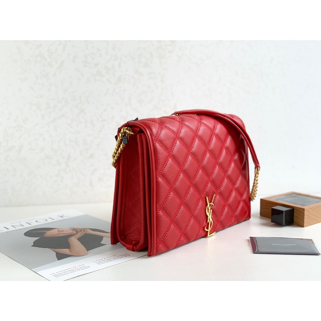 YSSL Becky Small Shoulder Bag Red For Women 10.5in/27cm YSL