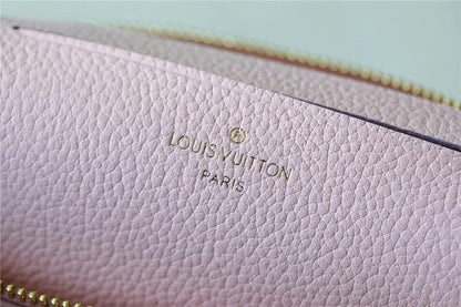 LV Double Zip Pochette Monogram Empreinte Candy Pink For Women,  Shoulder And Crossbody Bags 20cm/7.9in LV M81429