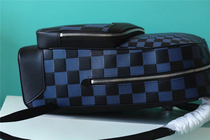 LV Campus Backpack Damier Infini 3D Navy Blue / Black For Men, Bags 39cm LV N50021