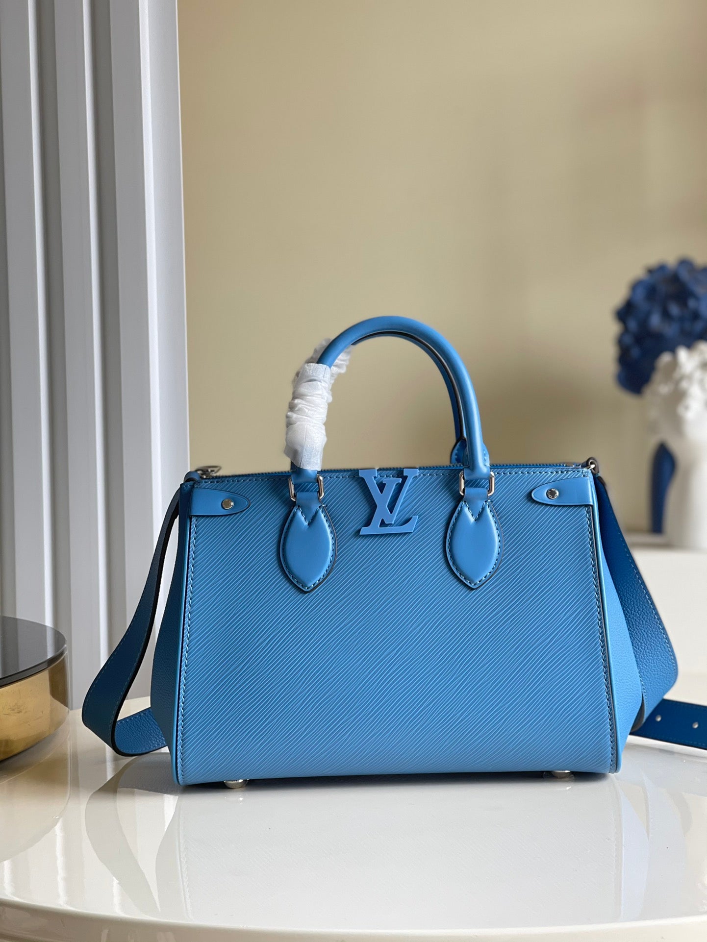 LV Grenelle Tote PM Epi Blue For Women, Women’s Handbags, Shoulder And Crossbody Bags 10.6in/27cm LV