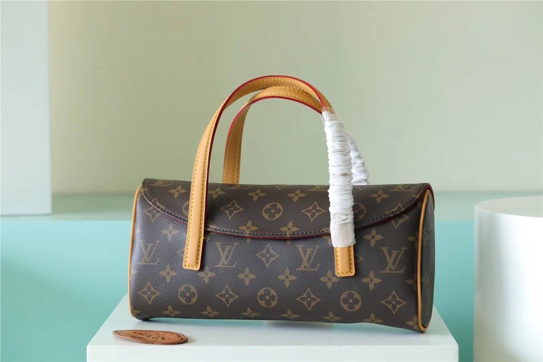 LV Monogram Sonatine Handbag Monogram Canvas For Women Brown 11.4in/29cm LV M51902