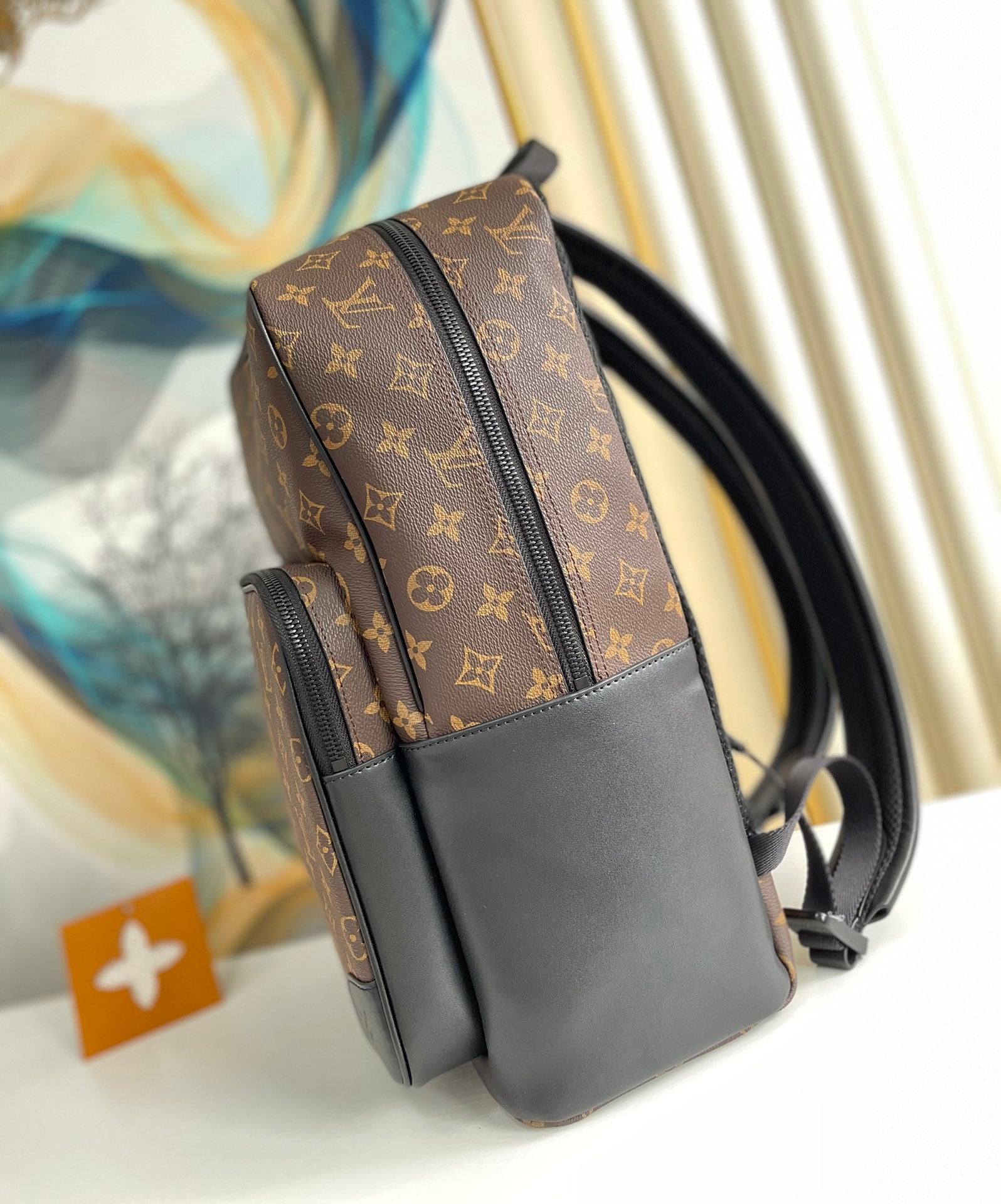 LV Dean Backpack Monogram Macassar Canvas For Men, Bags 42cm LV M45335