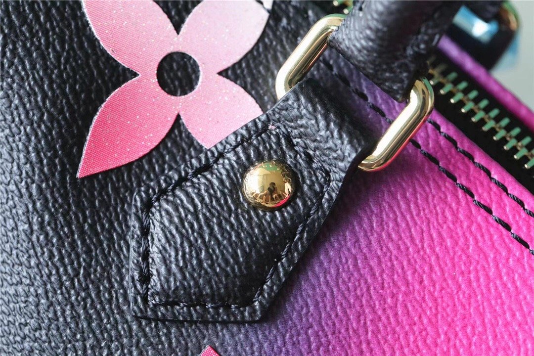 LV Papillon BB Bag Classic Monogram For Women 20cm Midnight Fuchsia LV M59860