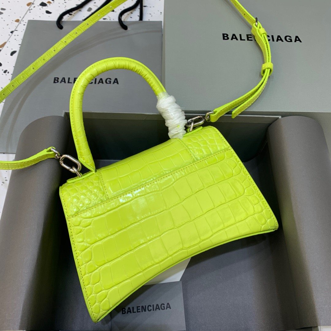 Balen Hourglass Small Handbag In Light Green, For Women,  Bags 9in/23cm