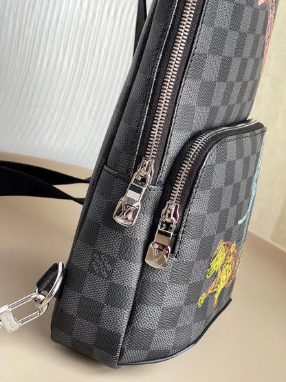 LV Avenue Sling Bag Damier Graphite For Men, Bags, Crossbody Bags 12.2in/31cm LV N452877