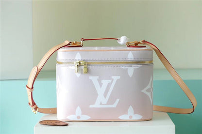 LV Nice BB Monogram Light Pink For Women, Women’s Bags, Shoulder And Crossbody Bags 9.4in/24cm LV