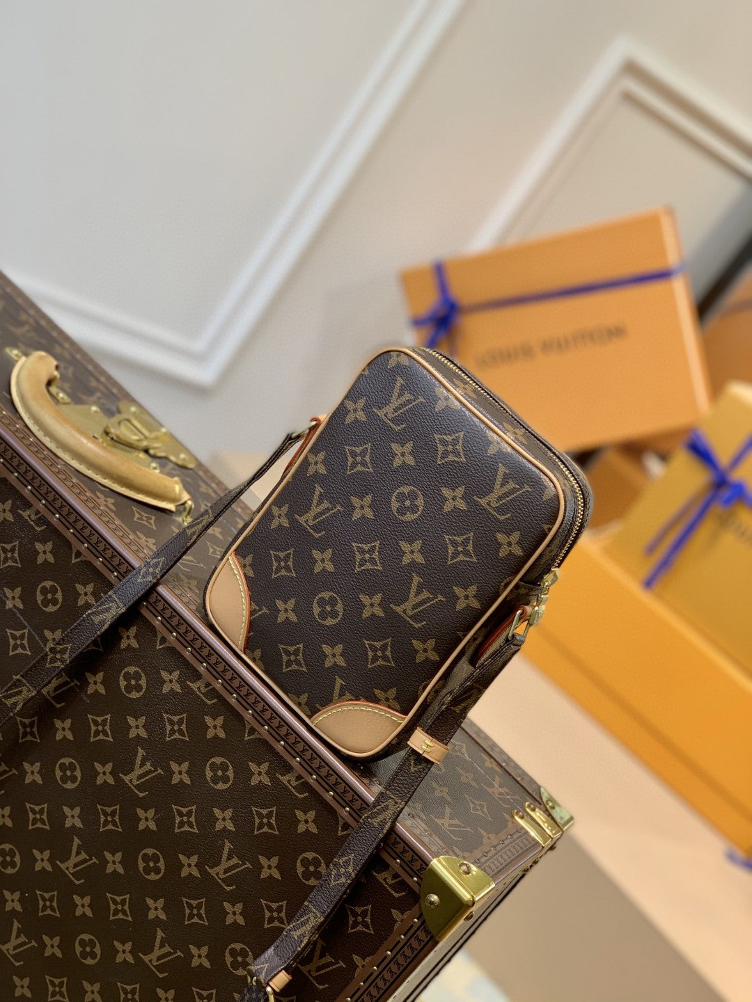 LV Danube Monogram Canvas For Women, Women’s Bags, Shoulder Bags 8.3in/21cm LV M45266