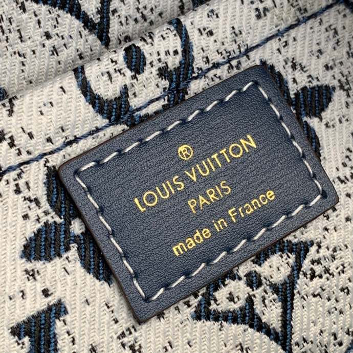 LV Square Bag Denim Jacquard Blue By Nicolas Ghesquiere For Women, WoBags 6.3in/16cm LV M59611