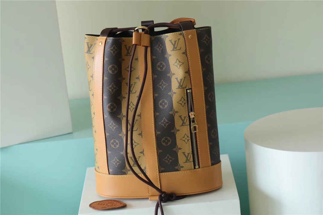 LV Randonee Messenger Monogram Stripes Brown For Men, Bags, Shoulder And Crossbody Bags 10.4in/26cm LV M45968