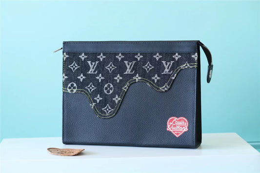 LV Pochette Voyage MM Monogram Drip Black By Nigo For Pre-Spring, Travel Accessories 27cm LV M45961