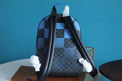 LV Josh Backpack Damier Graphite Giant Blue For Men, Bags 40cm LV N40402