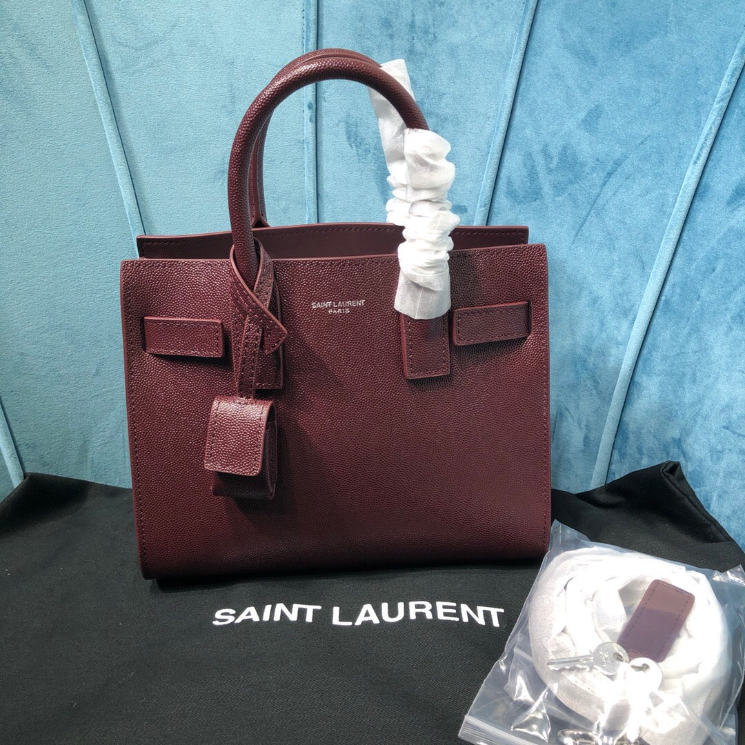 YSSL Sac De Jour Nano Burgundy For Women 8.6in/22cm YSL