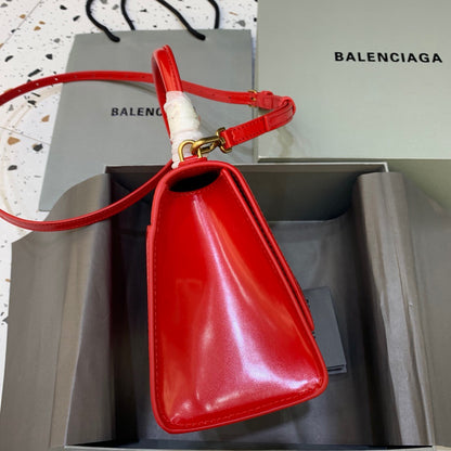 Balen Hourglass Small Handbag In Bright Red, For Women,  Bags 9in/23cm 5935461QJ4M6406