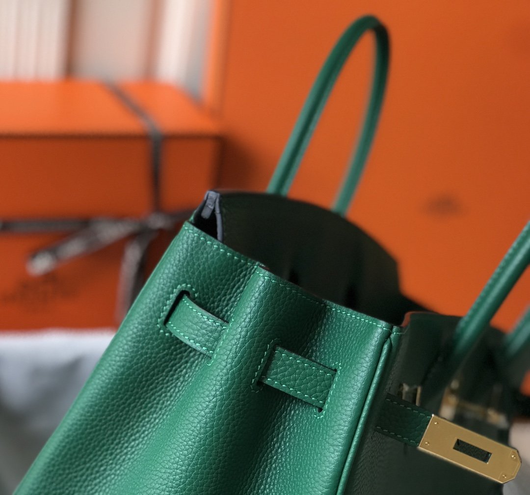 HM Birkin Green For Women Gold-Toned Hardware 11in/30cm