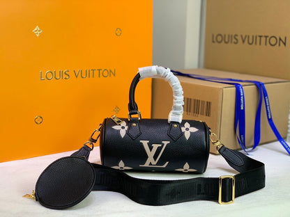 LV Papillon BB Monogram Empreinte Black/Beige For Women,  Shoulder And Crossbody Bags 7.9in/20cm LV M45980