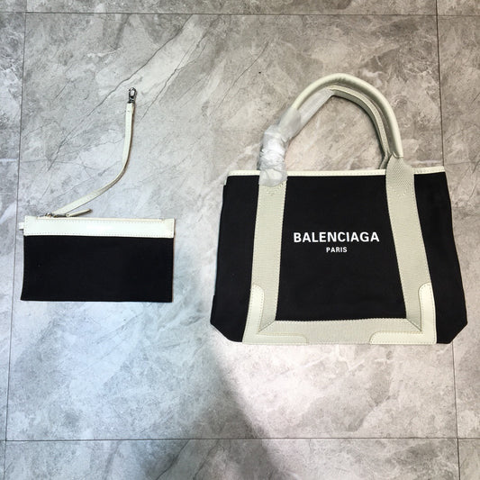 Balen Navy XS Tote Bag In Black, For Women,  Bags 12.6in/32cm