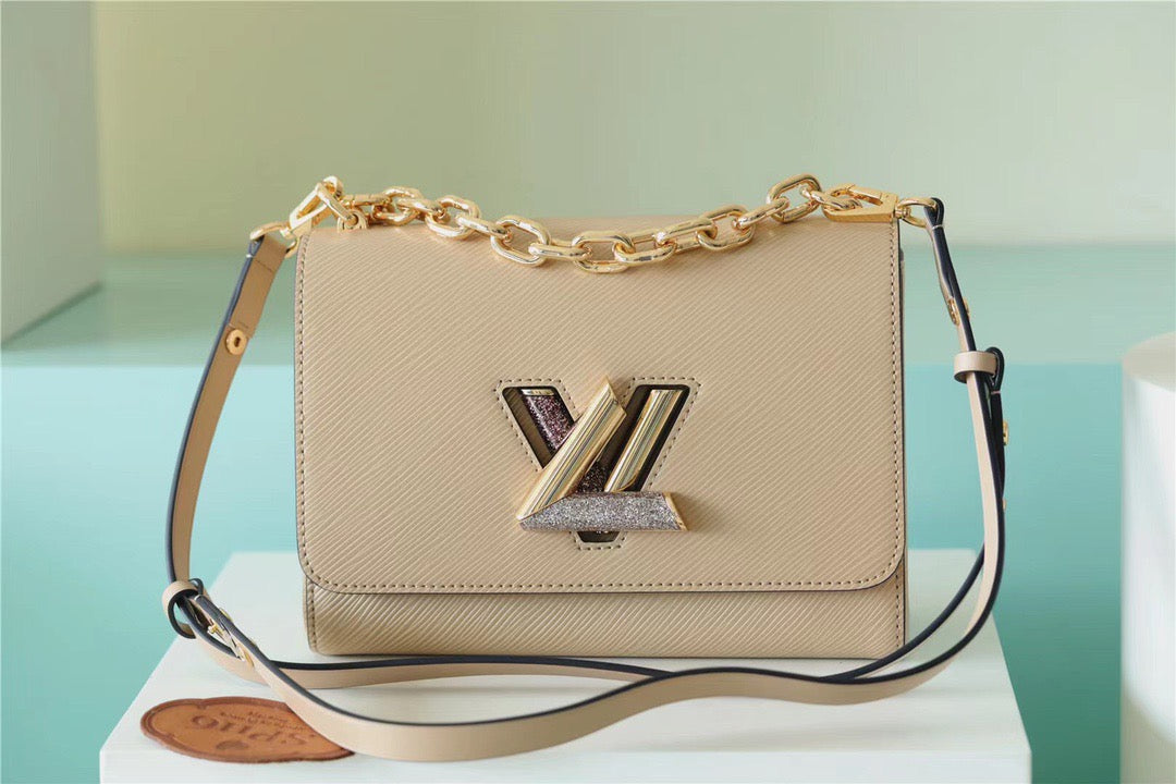 LV Twist MM Epi Beige For Women,  Shoulder And Crossbody Bags 9.1in/23cm LV