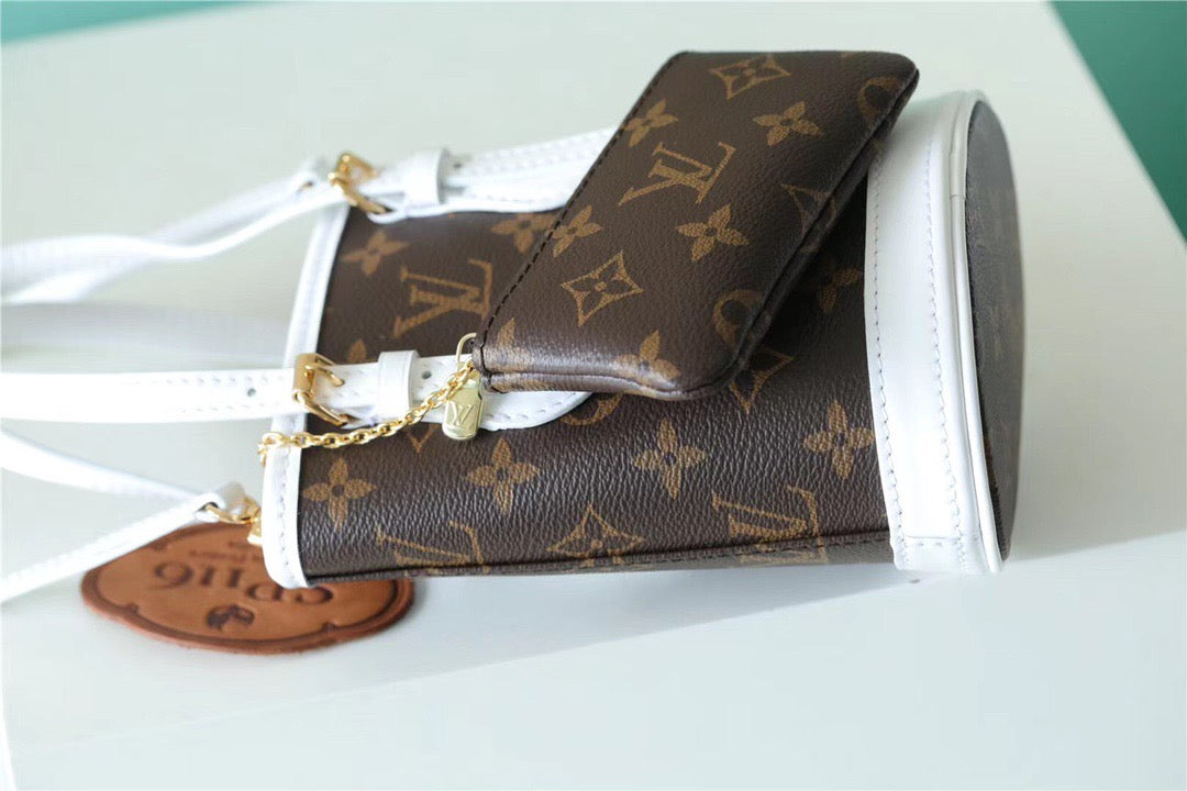 LV Nano Bucket Bag Monogram For Women Brown 6.7in/17cm LV M81489