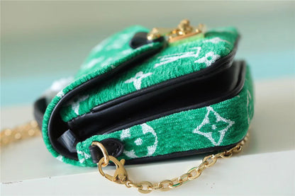 LV Micro Metis Monogram Jacquard Green For Women, Women’s Handbags, Shoulder And Crossbody Bags 5.5in/14cm LV M81127