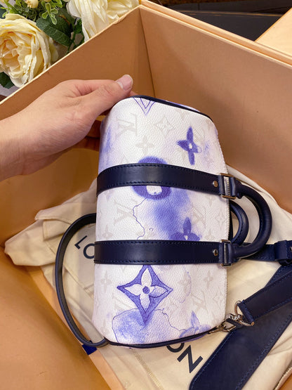 LV Keepall Xs Nano 21cm White-Blue